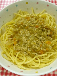 肉みそスパゲッティ・保育園給食-レシピのメイン写真