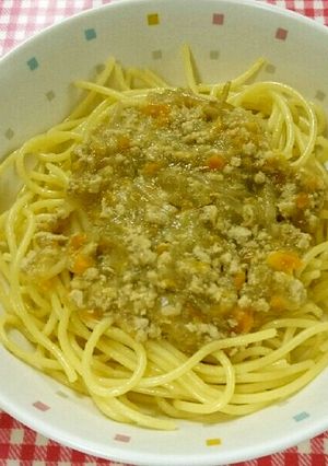 肉みそスパゲッティ・保育園給食-レシピのメイン写真