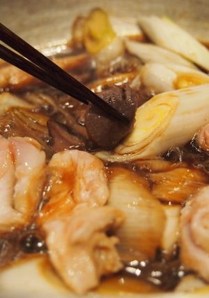 日本雉と松代一本葱で​雉すき-レシピのメイン写真