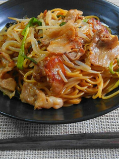 パスタ麺で日田焼きそば-レシピのメイン写真