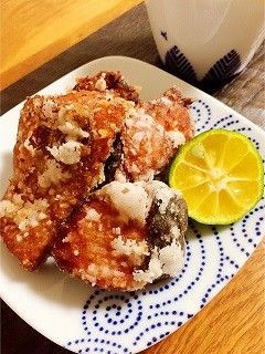 かぼすでさっぱり鮭の竜田揚げ-レシピのメイン写真