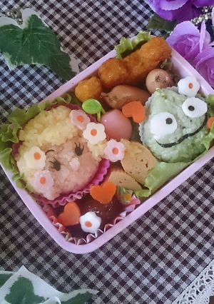 ツムツム☆ラプンツェル☆キャラ弁-レシピのメイン写真