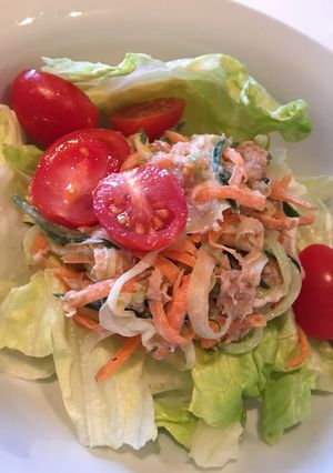 三色野菜とツナのサラダ-レシピのメイン写真