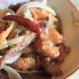 大豆のお肉と牛蒡と蓮根の南蛮漬け。