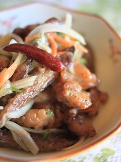 大豆のお肉と牛蒡と蓮根の南蛮漬け。-レシピのメイン写真