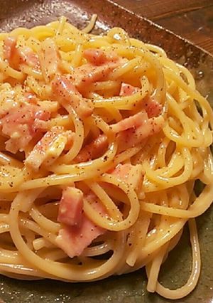 水漬けアルデンテパスタで簡単カルボナーラ-レシピのメイン写真