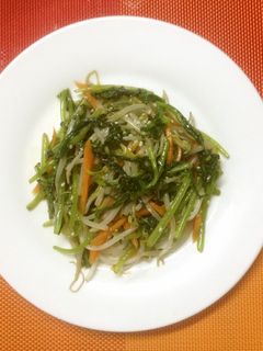 シャキシャキ☆春菊もやしの和え物-レシピのメイン写真