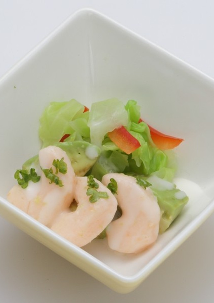 介護食　小エビのサラダ-レシピのメイン写真