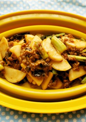 かぶとミンチ(大豆のお肉)の味噌いため-レシピのメイン写真