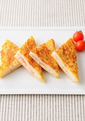 離乳食✿チーズとトマトの焼きサンドイッチ-レシピのメイン写真
