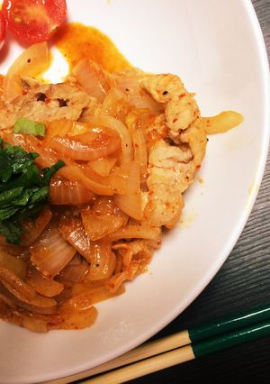 豚肉でキムチ味の簡単メイン料理!-レシピのメイン写真