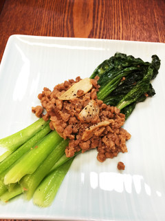 大豆のお肉&タアサイ!スタミナ風おつまみ-レシピのメイン写真