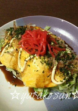 レンジde~お好み焼風キャベ玉ダイエット-レシピのメイン写真