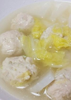 白菜と大根の鶏団子スープ-レシピのメイン写真