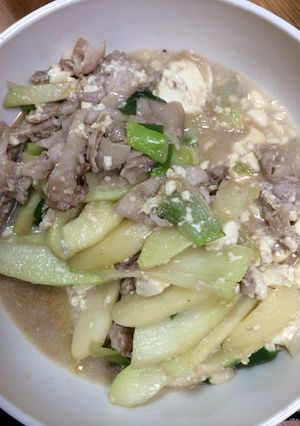 はやとうりの中華風肉炒め-レシピのメイン写真
