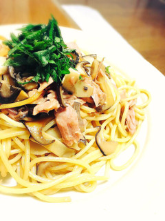 きのことシーチキンのバター醤油パスタ♪-レシピのメイン写真