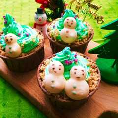 รูปของ 簡単♡HMで作るカップケーキクリスマス