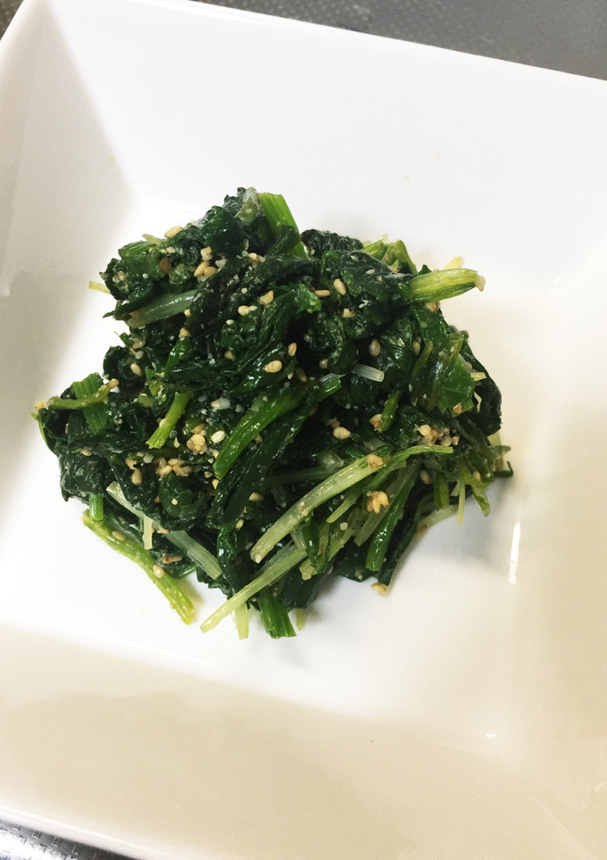 水菜とほうれん草の胡麻和え-レシピのメイン写真