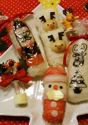 酢めしでスティックおにぎり★クリスマス-レシピのメイン写真