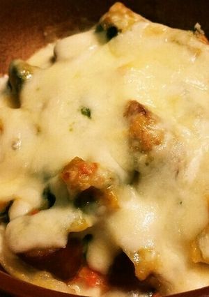 白菜とかぼちゃとウィンナーのチーズ焼き♪-レシピのメイン写真