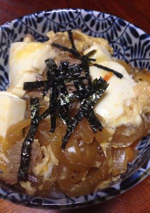 大豆のお肉と豆腐の親子丼！-レシピのメイン写真