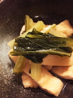 小松菜と油揚げの煮物-レシピのメイン写真