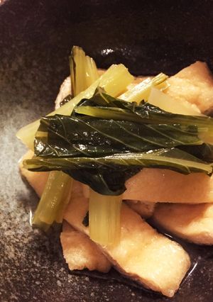 小松菜と油揚げの煮物-レシピのメイン写真
