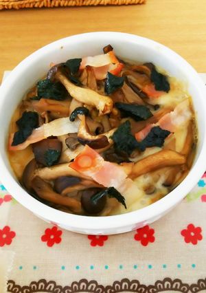 ガリバタきのこワサビ醤油 ココットカマン-レシピのメイン写真