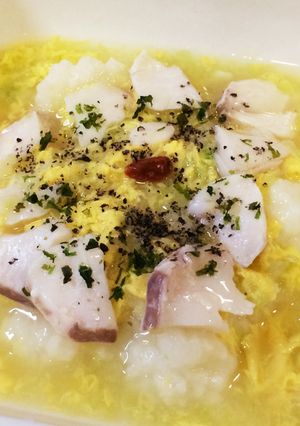 犬ごはん☆「鱈とたまごの餡掛け粥」-レシピのメイン写真