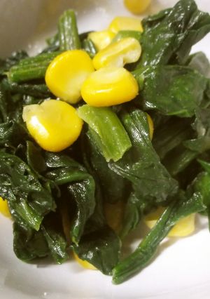 レンジでほうれん草とコーンのバター和え☆-レシピのメイン写真