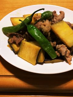 豚肉とサツマイモの甘辛炒め-レシピのメイン写真