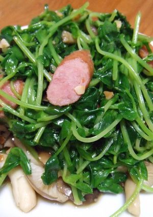 ササッと簡単！豆苗としめじのニンニク炒め-レシピのメイン写真
