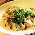 豆乳を使ったキノコクリームパスタ