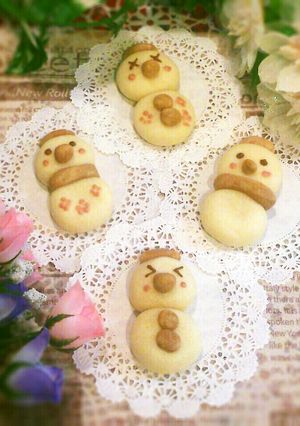クリスマスにHMで簡単♡雪だるまクッキー-レシピのメイン写真