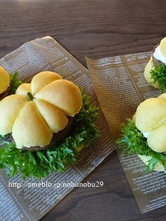 可愛いかぼちゃバーガー♪-レシピのメイン写真