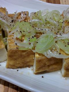 簡単おつまみ★塩ねぎ厚揚げ-レシピのメイン写真