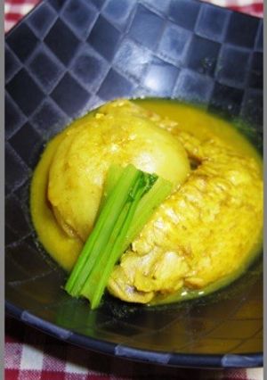 カレー研究会！かぶと鶏肉の煮込みカレー味-レシピのメイン写真