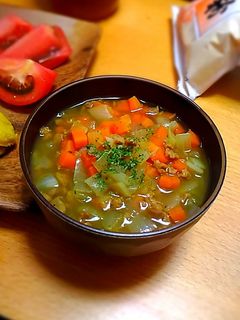 野菜たっぷり 大豆のお肉のカレースープ-レシピのメイン写真