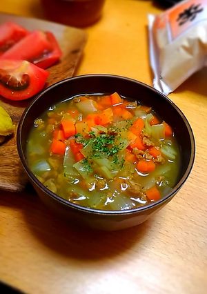 野菜たっぷり 大豆のお肉のカレースープ-レシピのメイン写真