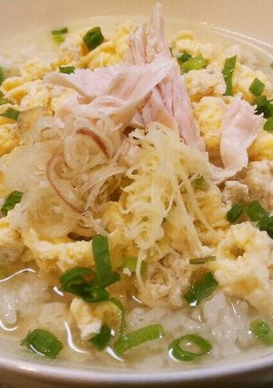 鶏ささみ中華スープご飯◆ヘルシー,朝食に-レシピのメイン写真