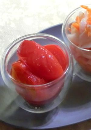 焼きトマトの（白）バルサミコハニーマリネ-レシピのメイン写真