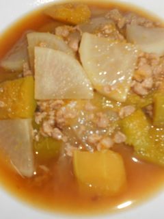 かぼちゃと大根のなんちゃってそぼろ煮-レシピのメイン写真