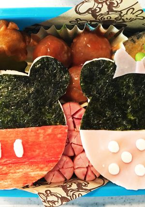 ☆キャラ弁☆サンドイッチ ミッキーミニー-レシピのメイン写真