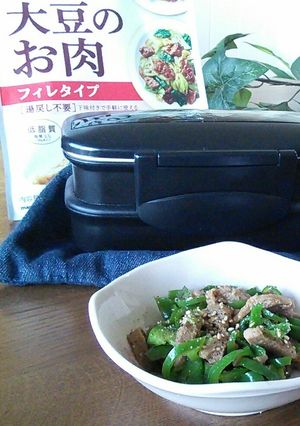 大豆のお肉で青椒ロース-レシピのメイン写真