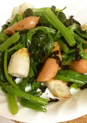 ほうれん草とチクワ海苔炒め-レシピのメイン写真