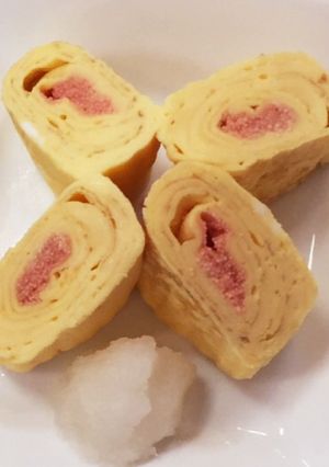 卵焼き＊たらこや明太子を入れる時のコツ！-レシピのメイン写真