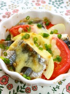 簡単!秋刀魚のトマオニグリル-レシピのメイン写真