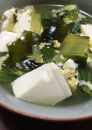 青梗菜と豆腐のしょうが入りあったかスープ-レシピのメイン写真