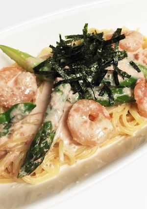 エビとアスパラのたらこクリームパスタ♡-レシピのメイン写真