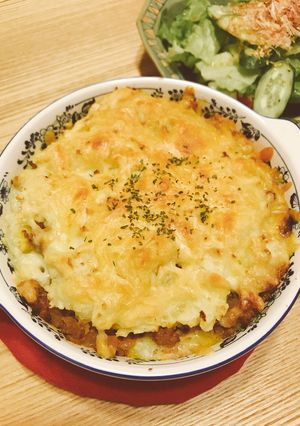 ✿マッシュポテトとひき肉の重ね焼き✿-レシピのメイン写真